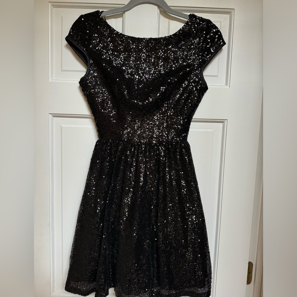 Black Sequin Dress